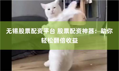 无锡股票配资平台 股票配资神器：助你轻松翻倍收益